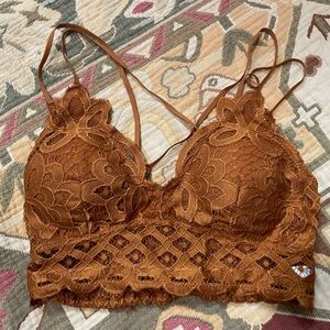 ANEMONE Burnt Orange Padded Bralette Sz L